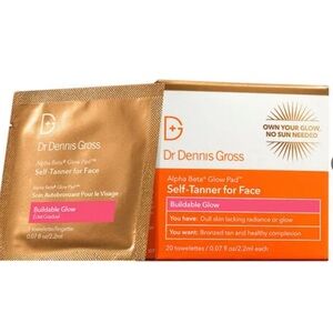 Dr Dennis Gross Alpha Beta® Glow Pad Self-Tanner for Face 20 Towlettes NIB